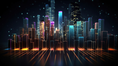 Perspective view on infographic chart with digital graphs diagram and indicators on dark background .jpg