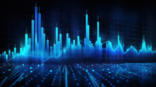 Financial background of stock and derivatives market graphs charts columns lines numbers in blue col.jpg