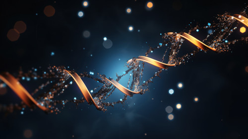 Futuristic DNA Helix on Black Background DNA Science Background Created with minimalistic clean stoc.jpg