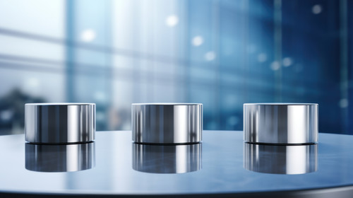 Metal pedestals for product show in the laboratory background minimalistic clean stockimage 00507 00.jpg