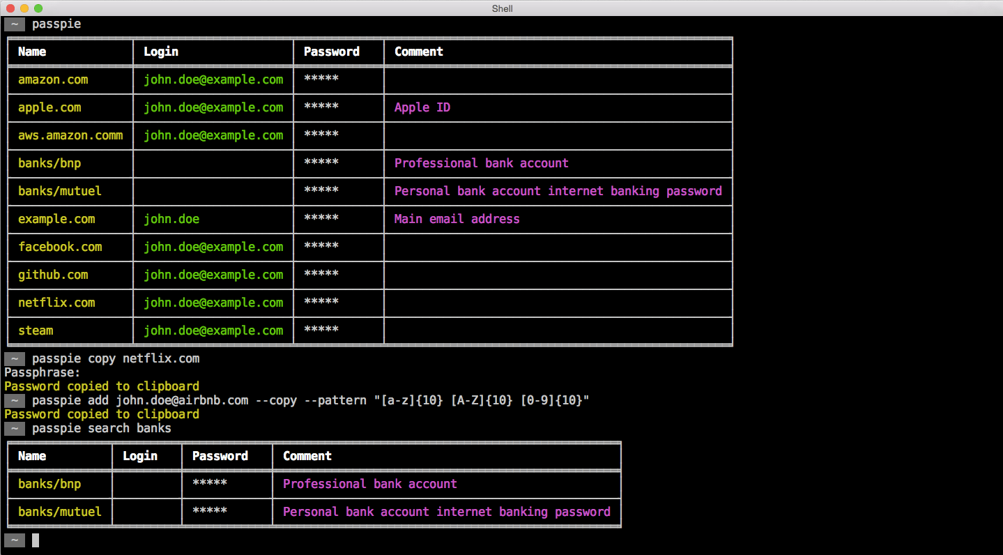 Command-line password managers