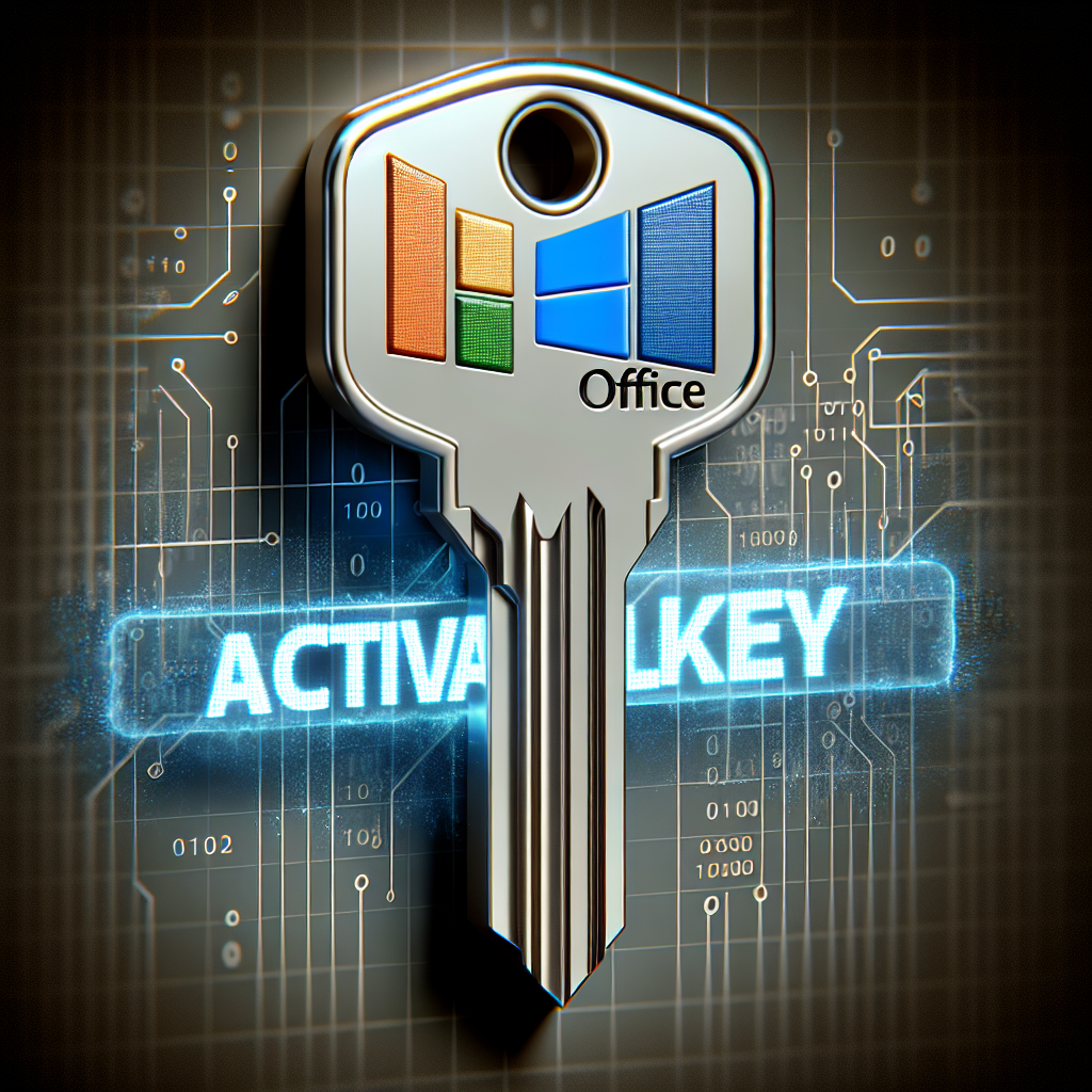 MS Office activation key depicted in a visual guide for easy software activation process