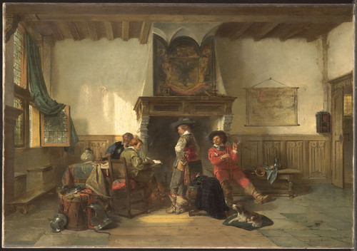 Kate, Herman Frederik Carel ten Караульная с солдатами, 1867, 64 cm x 92 cm, Дерево, масло
