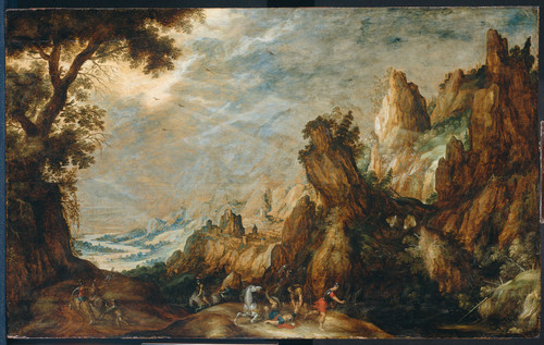 Keuninck, Kerstiaen de Пейзаж с обращением Савла, 1625, 48,8 cm х 78,3 cm, Дерево, масло