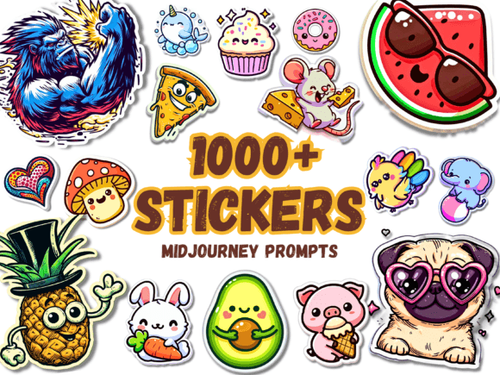 1000 Sticker Midjourney Prompts AI PNG Graphics 81472663 1 1 580x435.png