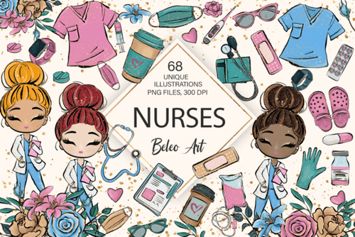 Nurses and Doctors Medical Clipart Graphics 37523868 1 580x387.png
