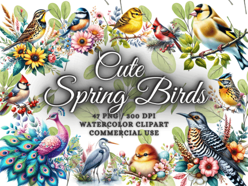 Watercolor Spring Birds Clipart Bird Png Graphics 94309021 1 580x435.png