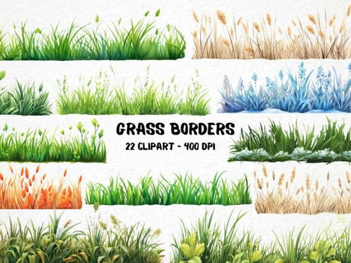 Watercolor Grass Borders Clipart Bundle Graphics 88673597 1 580x435.jpg