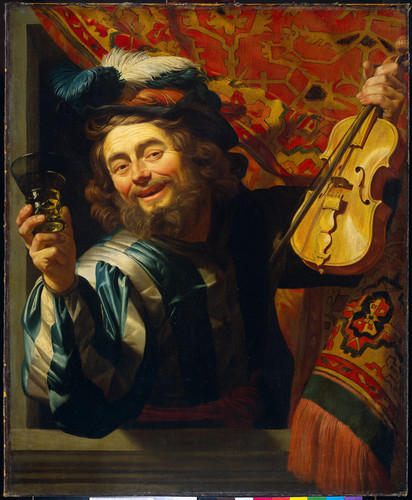 Honthorst, Gerard van Веселый музыкант, 1623, 107,2 cm х 88,3 cm, Холст, масло