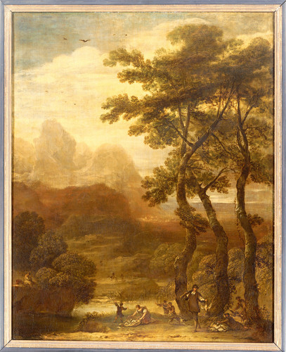 Iriarte, Ignacio de Пейзаж с охотниками, 1685, 109 cm х 82 cm, Холст, масло