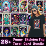 Funny Skeleton Tarot Card Sublimation