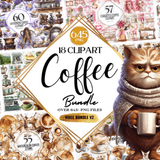 Coffee Clipart Png Mega Bundle Graphics 96307569 1 580x387