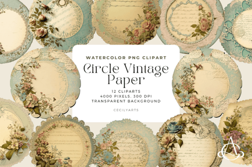 Circle Vintage Paper Cliparts Graphics 96538196 1 580x386.png