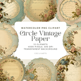 Circle Vintage Paper Cliparts Graphics 96538196 1 580x386