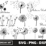 Dandelion Silhouette Bundles Outline Graphics 91573303 1 580x387