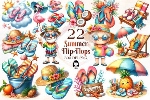 Summer FlipFlops Sublimation Clipart Graphics 96083590 1 580x387.jpg
