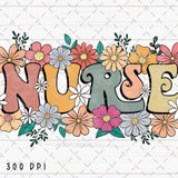 Nurse Retro Flowers Floral Nursing PNG Graphics 66525429 1 580x392
