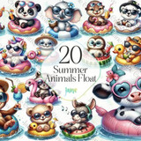 Summer Animals On Float Sublimation Graphics 96438766 1 580x387