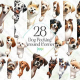 Dog Peeking Around Corner Sublimation Graphics 84269065 1 580x387
