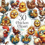 Funny Chicken Clipart Sublimation Graphics 93774141 1 580x387
