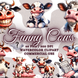 Funny Cows Clipart Cute Cow Png Farm Png Graphics 91476868 1 580x435