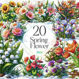 Spring Flower Sublimation Clipart Graphics 94349753 1 580x387