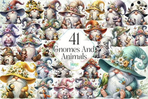 Gnomes And Animals Sublimation Bundle Graphics 94401376 1 580x387.jpg