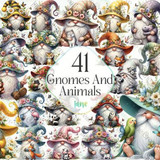 Gnomes And Animals Sublimation Bundle Graphics 94401376 1 580x387