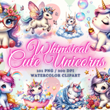 Watercolor Unicorn Clipart Unicorn Png Graphics 89323196 1 580x435