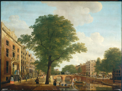 Keun, Hendrik Вид на канал Херенграхт в Амстердаме, 1774, 54 cm х 72,5 cm, Дерево, масло