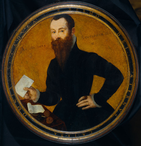 Ketel, Cornelis Портрет мужчины, 1574, диаметр 48,6 cm, Дерево, масло