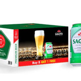 Pack 6 lon (5 lon tặng 1 lon) Bia Sagota Premium 330ml
