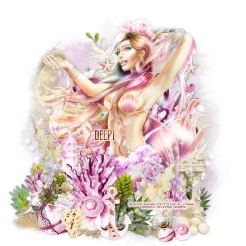 Deepi Pink Ocean tag