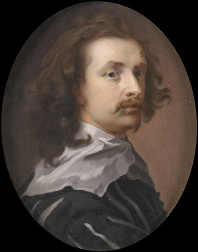Richter, Christian I Anthony van Dyck (1599 1641). Художник, 9,3 cm х 7,3 cm, Миниатюра на картоне