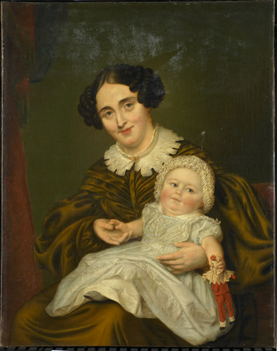 Moritz, Louis Миссис Карп и ее сын, 1850, 102 cm х 80 cm, Холст, масло