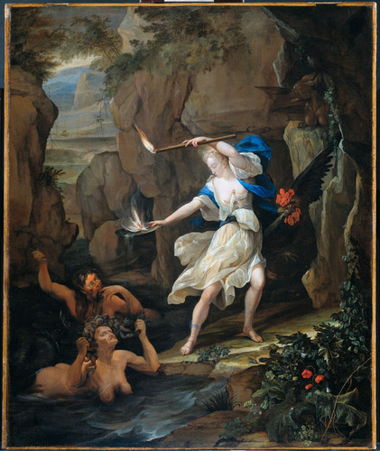 Neer, Eglon van der Кирка наказывает Главка, превращая Скиллу в монстра, 1695, 64 cm х 53,3 cm, Холс