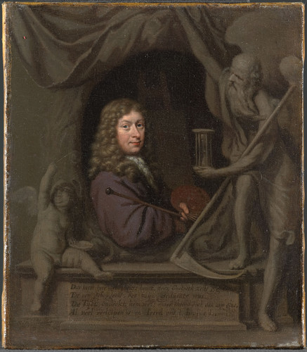 Musscher, Michiel van Автопортрет, 1685, 20,5 cm x 17,8 cm, Холст, масло