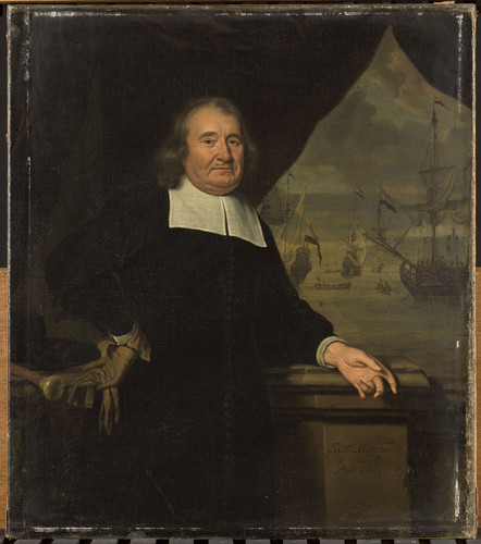 Musscher, Michiel van Портрет капитана и судовладельца, 1678, 43 cm х 38 cm, Холст, масло