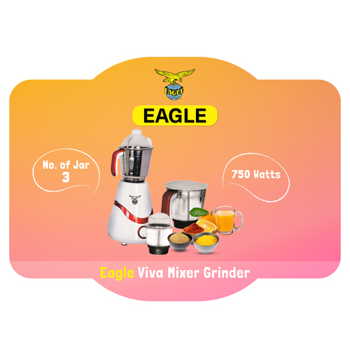 Viva Mixer Grinder 750 Watt (3 Jar) Red 1.png