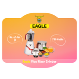 Viva Mixer Grinder 750 Watt (3 Jar) Red 1