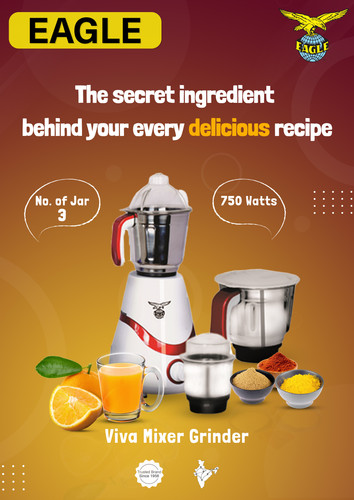 Viva Mixer Grinder 750 Watt (3 Jar) Red 2.jpg