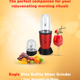 Elite Bullet Mixer Grinder 500 Watt (2 Jar) Red 1