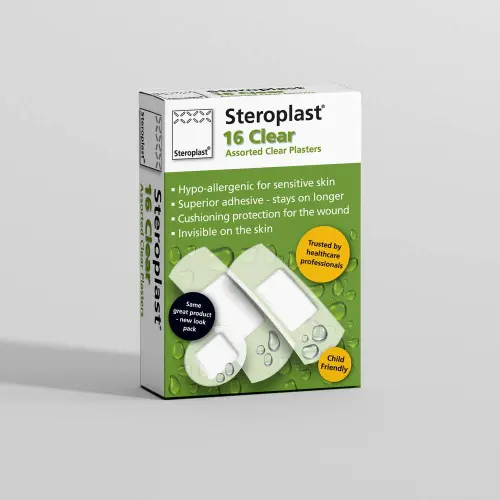 Steroplast clear hypoallergenic adhesive plasters.webp