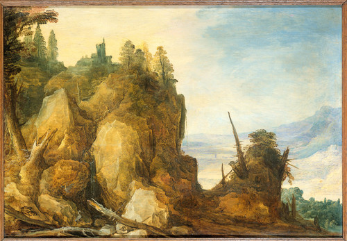 Momper, Joos de II Вид на горы, 1635, 46,3 cm х 65 cm, Дерево, масло