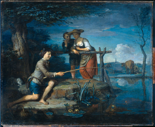 Moor, Carel de II Рыболов, 1738, 62 cm х 75 cm, Холст, масло
