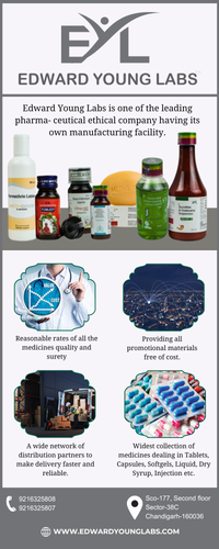 At Edward Young Labs, we take pride in being recognized as the General Range PCD Company in Haryana. With a focus on quality and customer satisfaction, we offer a diverse range of pharmaceutical products that cater to various healthcare needs. We have our manufacturing plant in Baddi Himachal Pradesh and there we manufacture pharmaceutical products like tablets, capsules, powders, sachets, liquids, injections, drops, etc. 

Visit Our Website - https://www.edwardyounglabs.com/services/