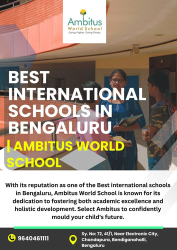 With its reputation as one of the Best international schools in Bengaluru, Ambitus World School is known for its dedication to fostering both academic excellence and holistic development. Select Ambitus to confidently mould your child's future.