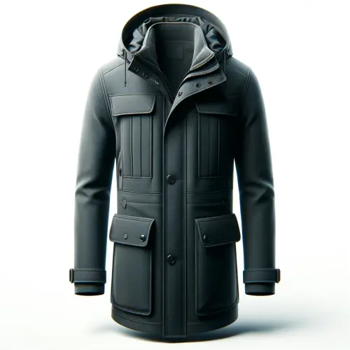 DALL·E 2024 04 11 14.34.27 Generate a photorealistic image of a high quality coat, designed for a mo.webp