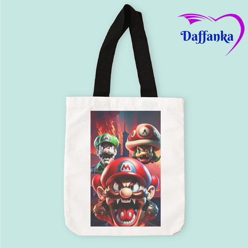 Tas Slempang Tote Bag Kanvas Game Super Mario Bross Angrya.jpg