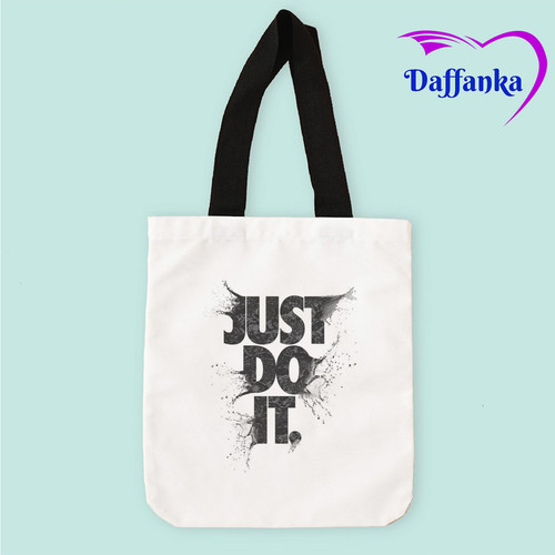 Tas Slempang Tote Bag Kanvas Just Do Ita